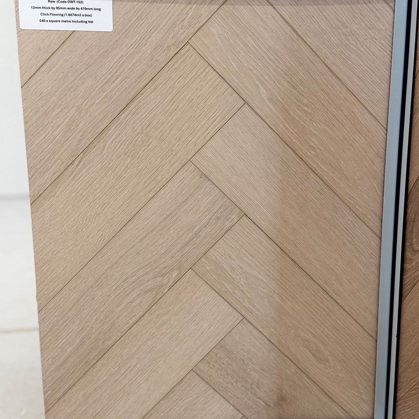 Kensington Luxury Laminate Herringbone Oak Light Raw
