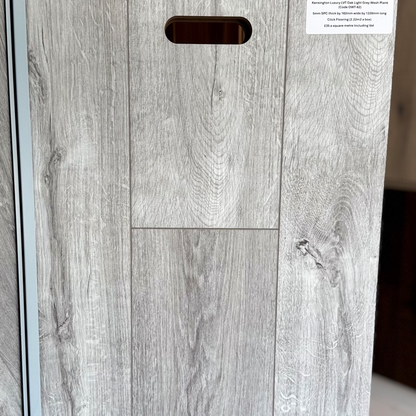Kensington Luxury LVT Oak Light Grey Wash Plank