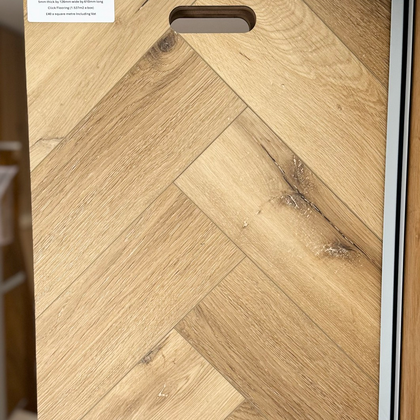 Kensington Luxury LVT Herringbone Oak Raw Vintage