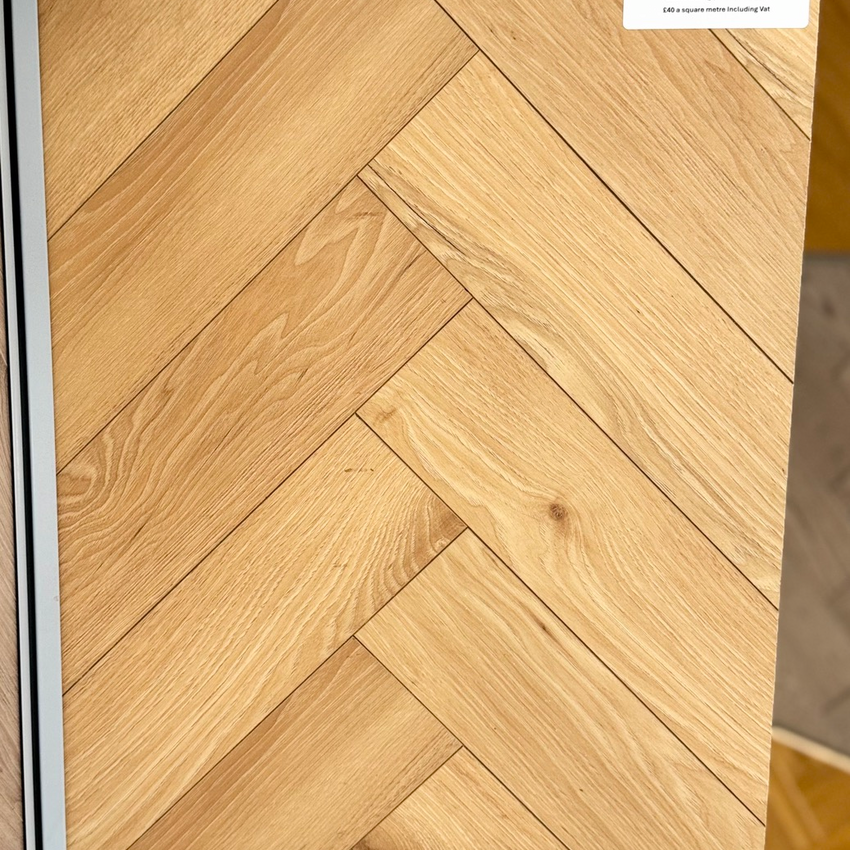 Kensington Luxury Laminate Herringbone Oak Natural Vintage