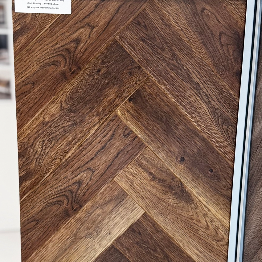 Kensington Luxury Laminate Herringbone Oak Smoked Vintage