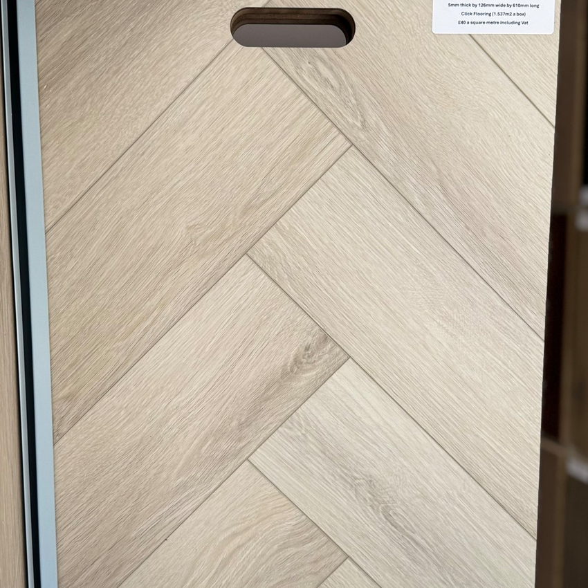 Kensington Luxury LVT Herringbone Oak Light Vintage