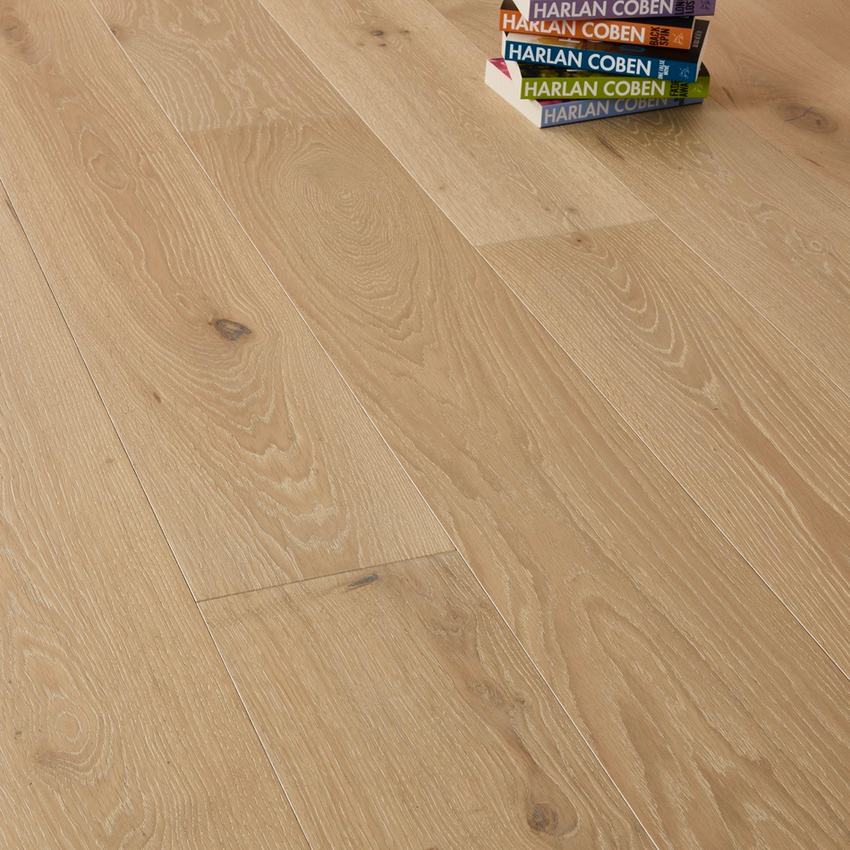 Boston Engineered Real Wood Oak Brushed White Grain UV Oiled