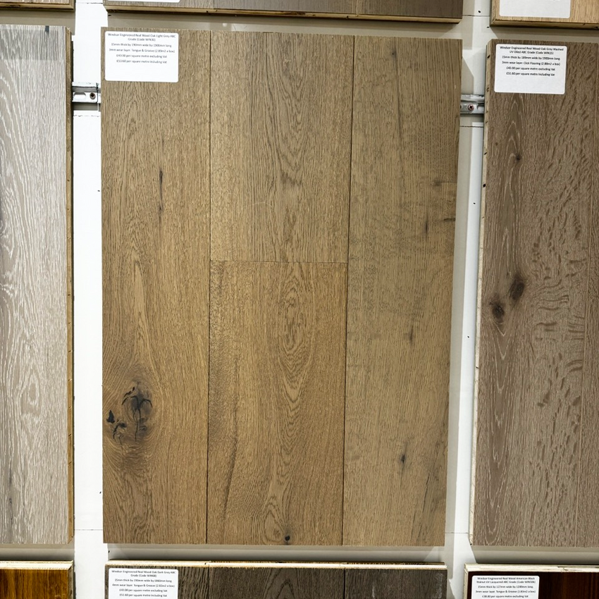 Windsor Engineered Real Wood Oak Light Grey