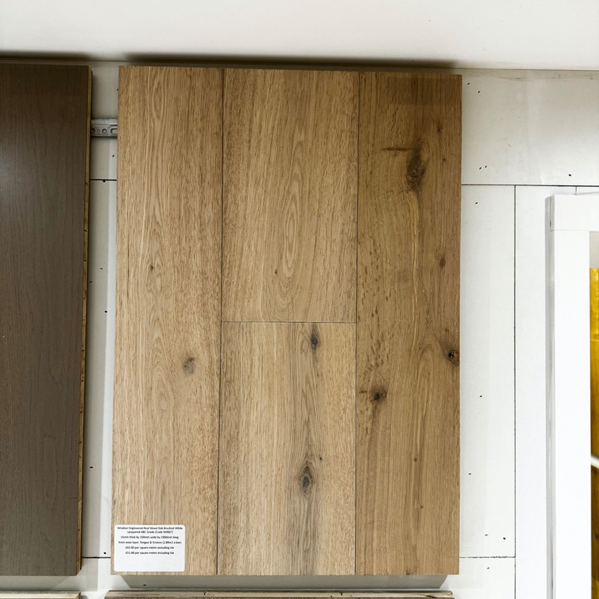 Windsor Engineered Real Wood Oak Brushed White Lacquered